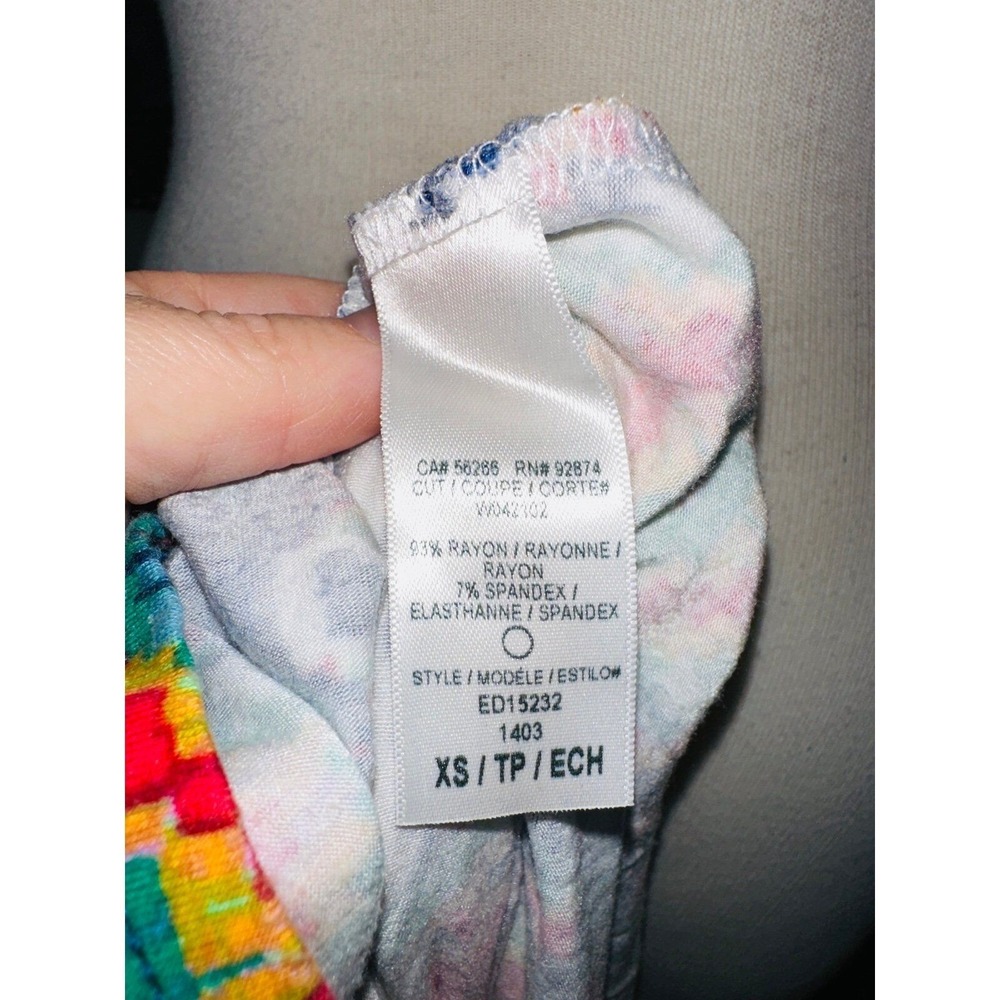 FP3 Ella Moss Anthropologie Maxi Dress Aztec Print Crochet Back Size XS Women's - Picture 9 of 9